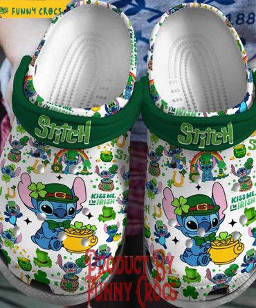 Stitch Kiss Me I'M Irish St Patrick'S Day Crocs Shoes - Discover Comfort And Style Clog Shoes For Family