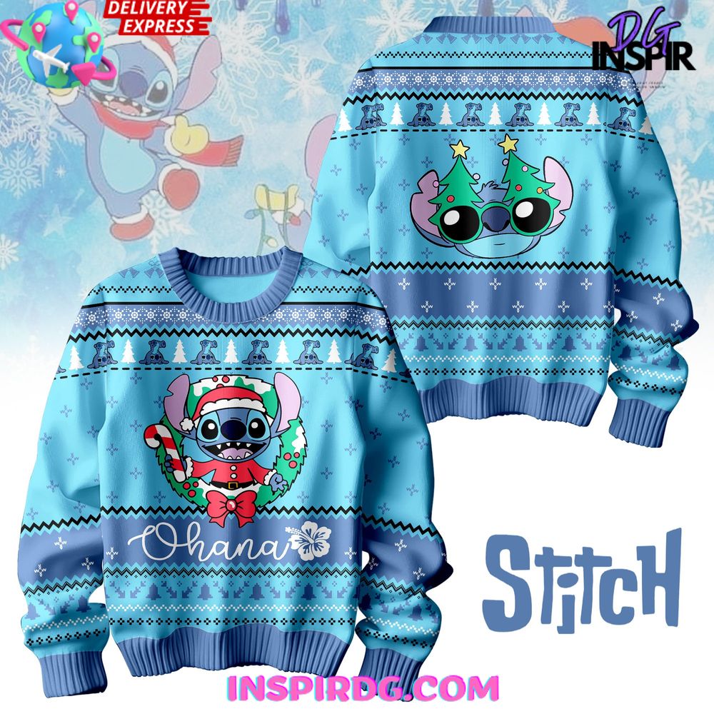 Stitch Ohana Christmas Premium Special Ugly Ugly Christmas Sweater
