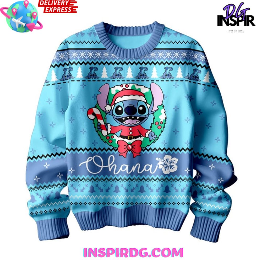 Stitch Ohana Christmas Premium Special Ugly Ugly Christmas Sweater - Image 2