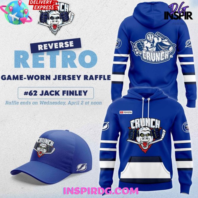 Syracuse Crunch Jack Finley Reverse Retro 2025 All Over Print Hoodie