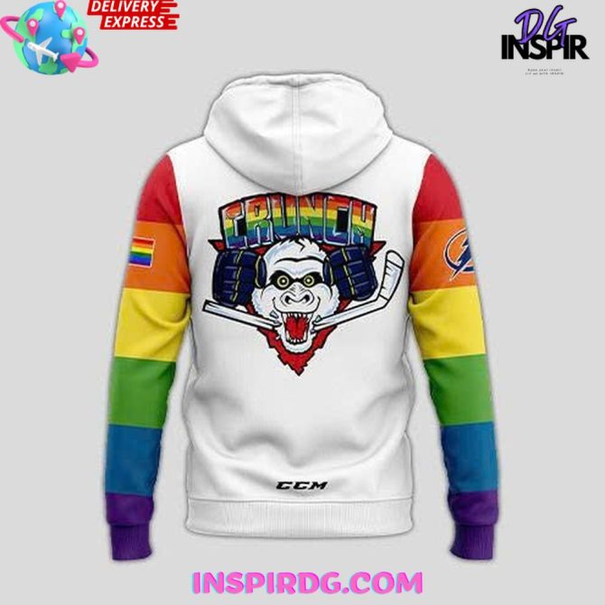 Syracuse Crunch Pride Month 2025 White All Over Print Hoodie - Image 3