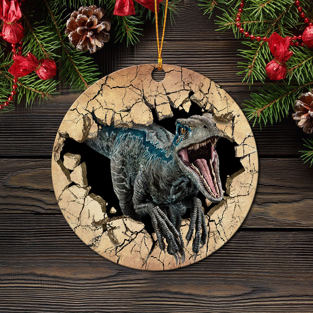 T-Rex Break Wall Ceramic Ornament Perfect Gift For Holiday - Image 2