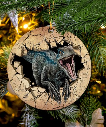 T-Rex Break Wall Ceramic Ornament Perfect Gift For Holiday