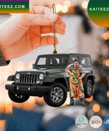 The Chainsaw Rubicon Jeep Led Lights Christmas Ornament