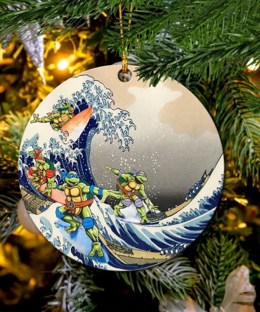 Tnmt Ninja Turtle The Great Wave Japan Ceramic Ornament Perfect Gift For Holiday