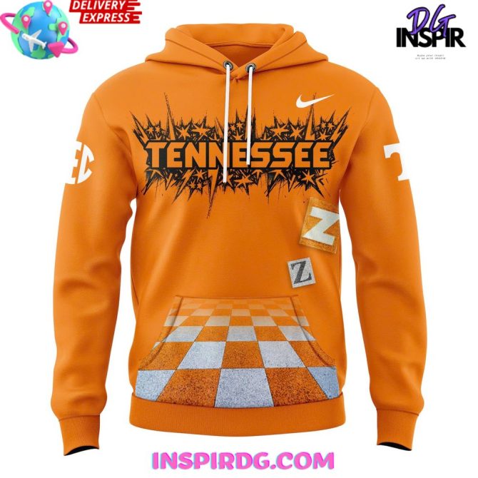 Tennessee Volunteers Checkerboard Burst Nike Special Edition All Over Print Hoodie - Image 2
