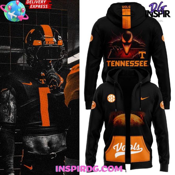Tennessee Volunteers Dark Mode Venom 2024 Zip All Over Print Hoodie