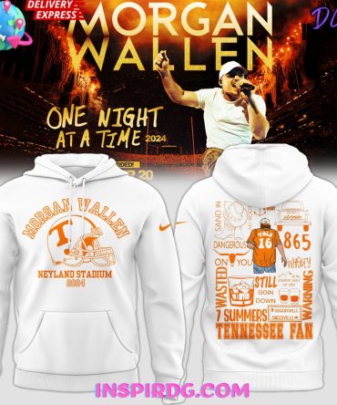 Tennessee X Morgan Wallen Neyland Stadium 2024 White All Over Print Hoodie