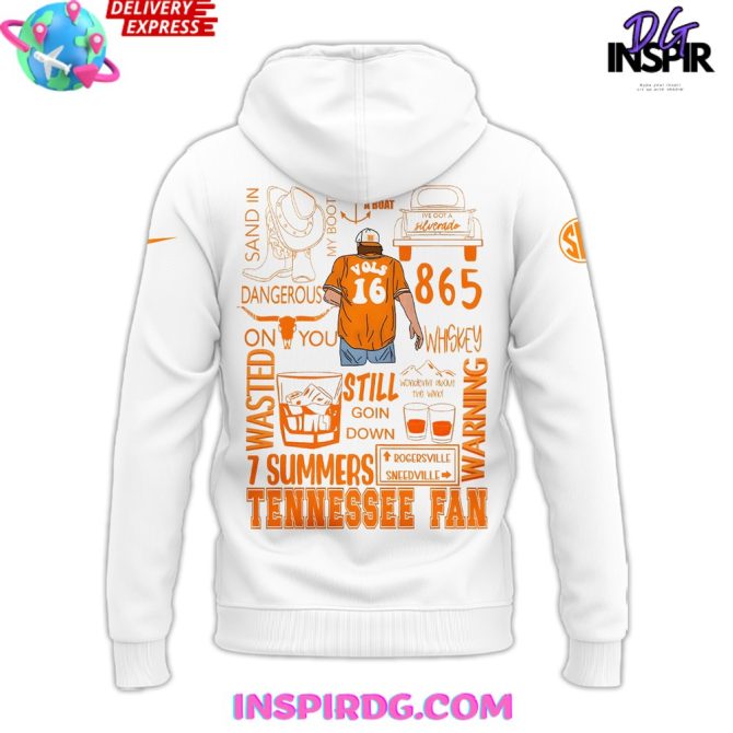 Tennessee X Morgan Wallen Neyland Stadium 2024 White All Over Print Hoodie - Image 3