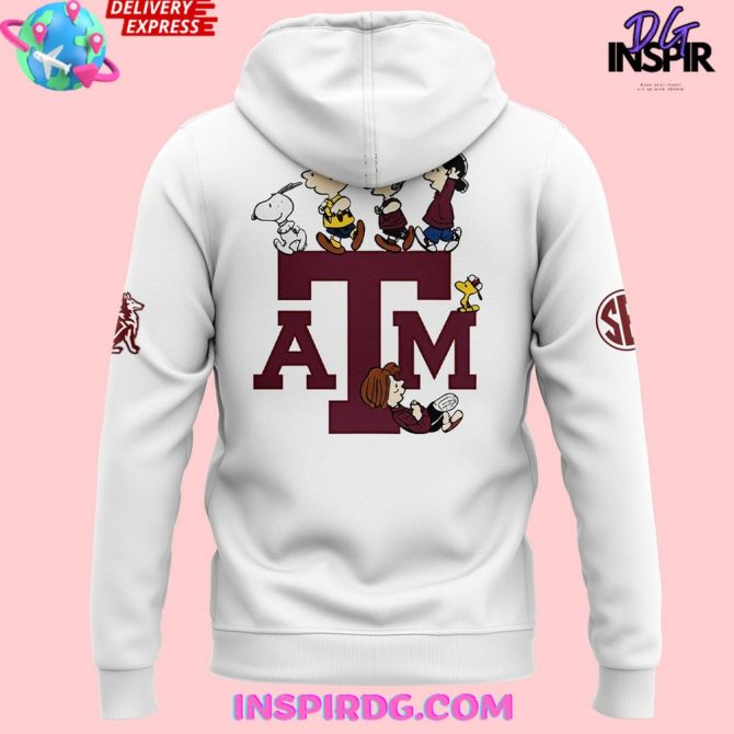 Texas A&M Aggies X Peanuts Night 2025 All Over Print Hoodie - Image 3