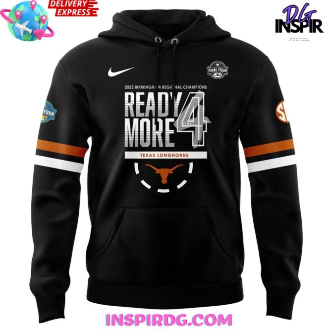 Texas Longhorns 2025 Ncaa Final Four Regional Champions Locker Room All Over Print Hoodie - Image 2
