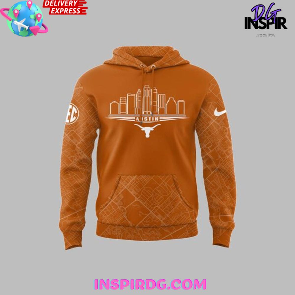 Texas Longhorns Austin Skyline 2025 All Over Print Hoodie, 3D Hoodie - Image 2