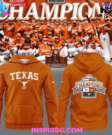 Texas Longhorns Sec Regular Season Title Special Orange All Over Print Hoodie