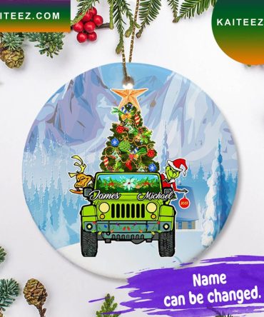 The Grinch Life Is Good Enjoy Frame Jeep Lover Christmas Grinch Decorations Outdoor Ornament