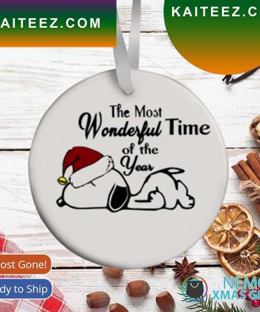 The Most Wonderful Time Of The Year Christmas Snoopy Decor