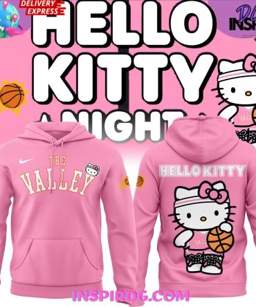 The Valley Phoenix Suns X Hello Kitty Night Pink All Over Print Hoodie, 3D Hoodie