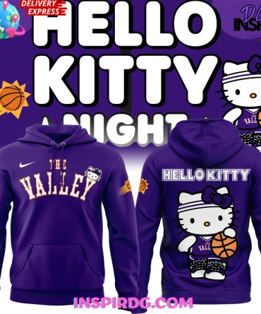 The Valley Phoenix Suns X Hello Kitty Night Purple All Over Print Hoodie, 3D Hoodie