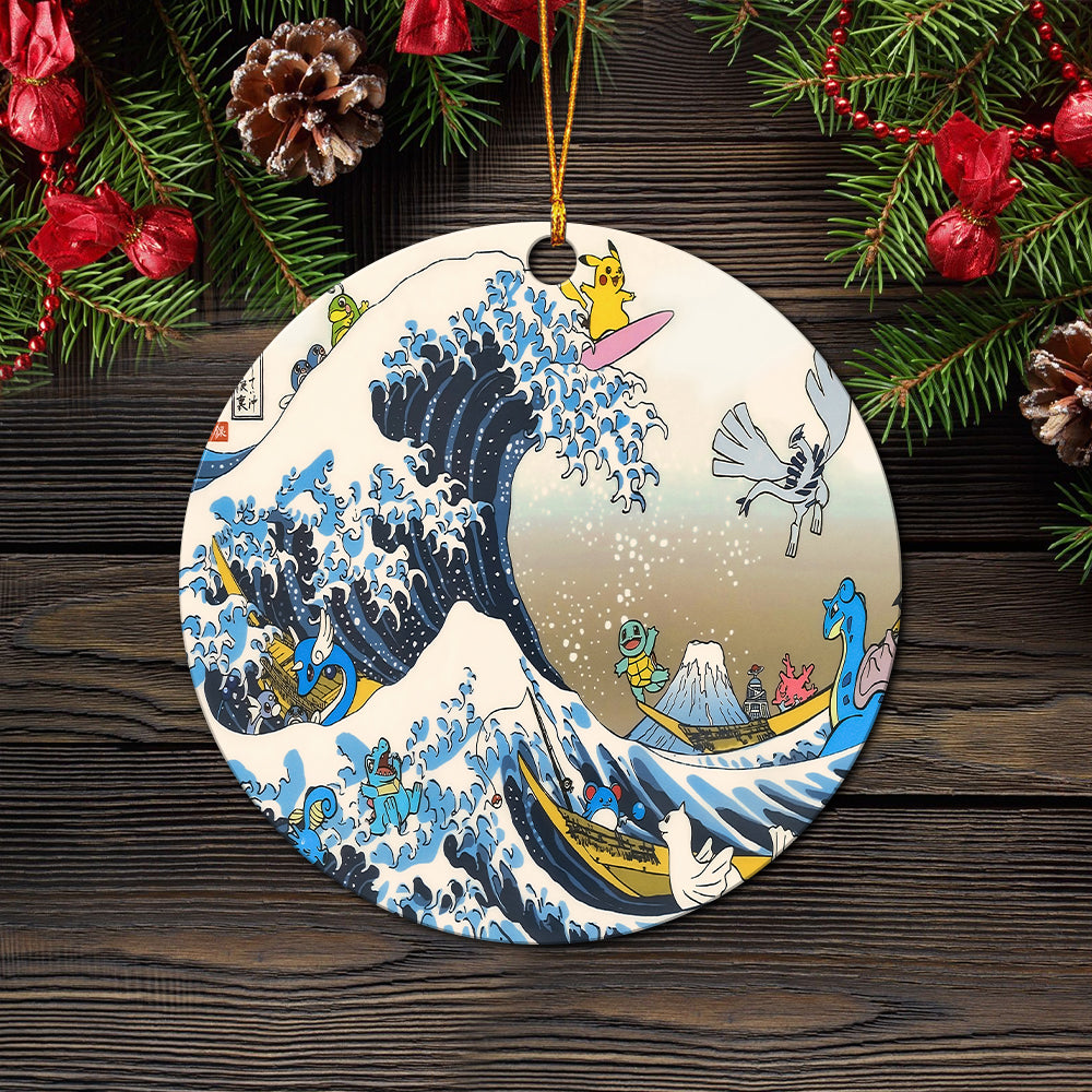 The Great Wave Japan Ceramic Ornament Perfect Gift For Holiday - Image 2