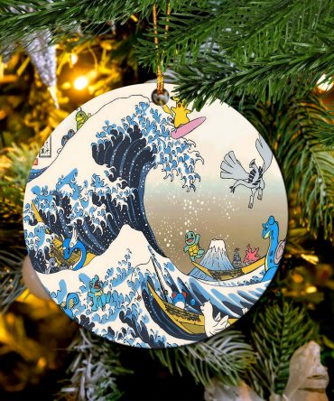 The Great Wave Japan Ceramic Ornament Perfect Gift For Holiday