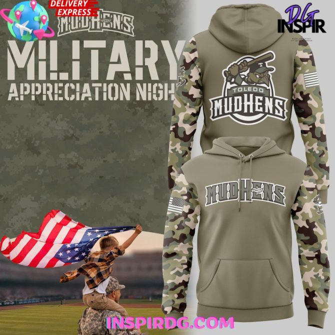 Toledo Mud Hens Military Appreciation Night 2025 All Over Print Hoodie