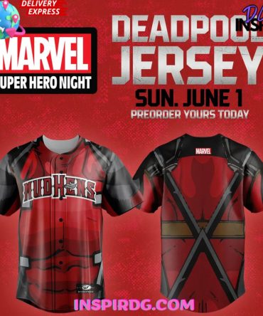 Toledo Mud Hens X Deadpool Marvel Special Baseball Jersey