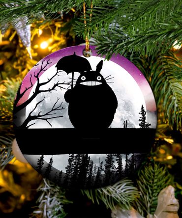 Totoro Ghibli Moon Night Ceramic Ornament Perfect Gift For Holiday