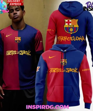 Fcb Barcelona Fan Gear: Stylish Nike T-Shirt & Hoodie Set For Ultimate Support