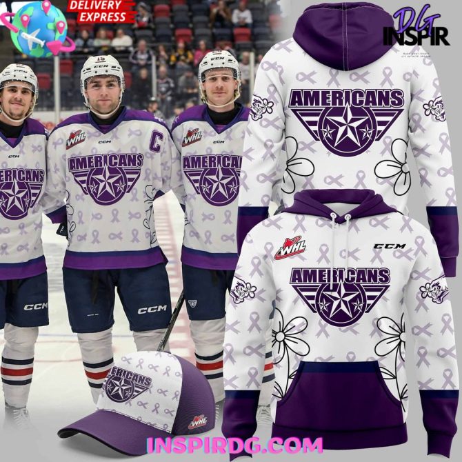 Tri-City Americans Alzheimer’S Awareness Special All Over Print Hoodie