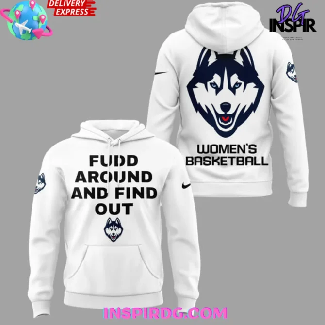 Uconn Huskies Women’S Basketball "Fudd Around And Find Out" Special All Over Print Hoodie - Image 2