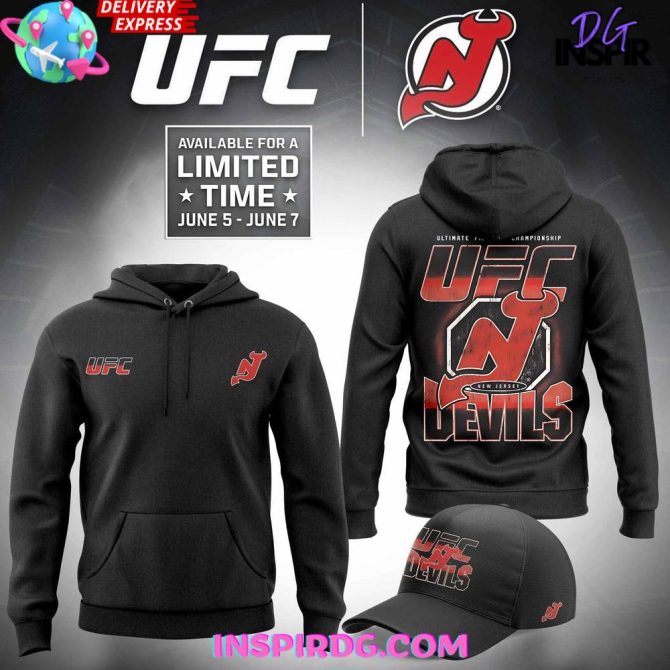 Ufc X New Jersey Devils Limited Edition All Over Print Hoodie