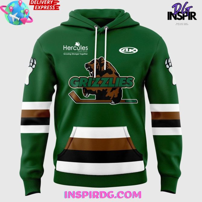 Utah Grizzlies 2025 Special Retro All Over Print Hoodie - Image 2