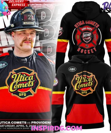 Utica Comets Fire Department 2025 All Over Print Hoodie