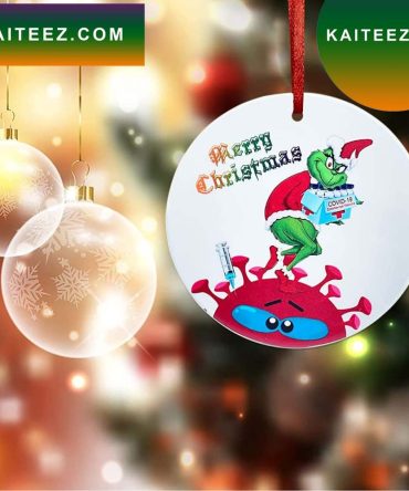 Vaccinated Virus  Pendant Hanging Grinch Decorations Outdoor Ornament