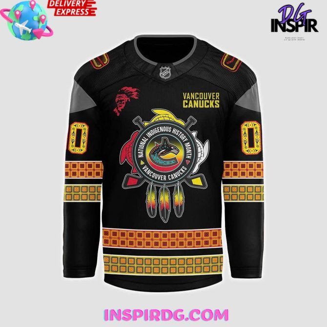 Vancouver Canucks 2025 National Indigenous History Personalized Hockey Jersey - Image 2