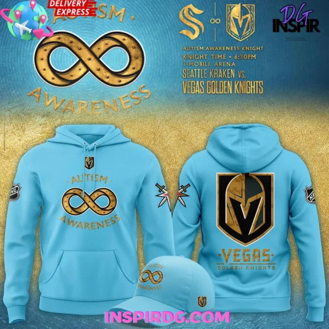 Vegas Golden Knights Autism Awareness 2025 All Over Print Hoodie