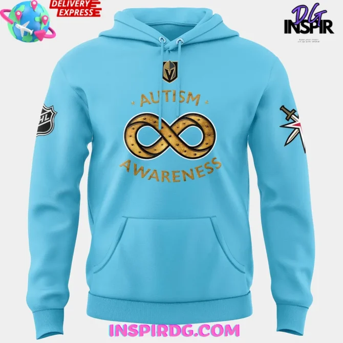 Vegas Golden Knights Autism Awareness 2025 All Over Print Hoodie - Image 2