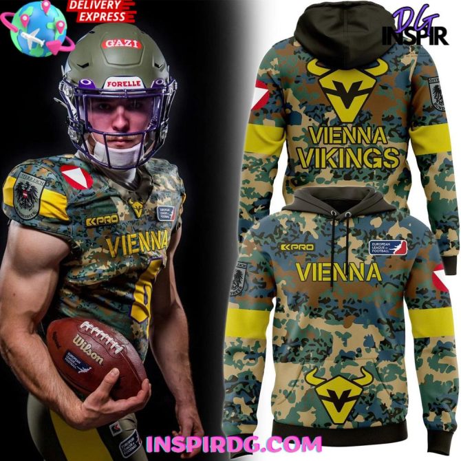 Vienna Vikings Salute To Service 2025 All Over Print Hoodie