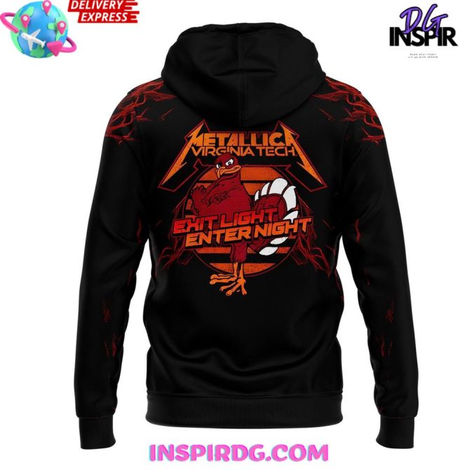 Virginia Tech Hokies X Metallica 2025 All Over Print Hoodie - Image 3