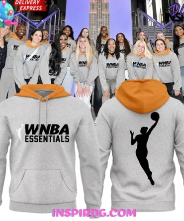 Wnba X Essentials 2025 Grey All Over Print Hoodie