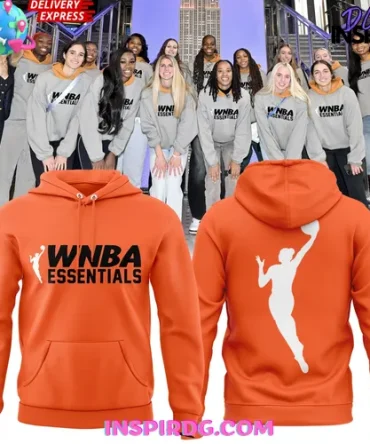 Wnba X Essentials 2025 Orange All Over Print Hoodie