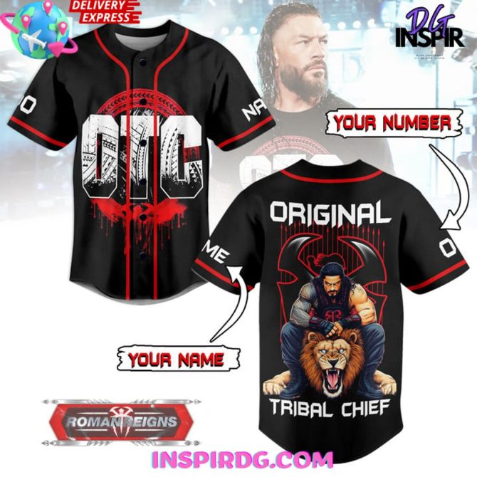 Wwe Roman Reigns Original Tribal Chief Baseball Jersey