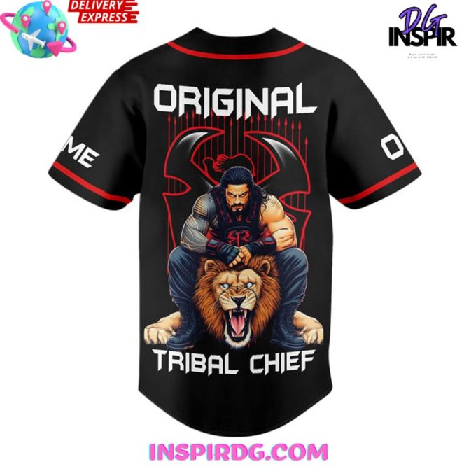 Wwe Roman Reigns Original Tribal Chief Baseball Jersey - Image 3