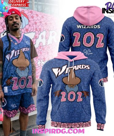Washington Wizards Chris Pyrate Cherry Blossom 2025 All Over Print Hoodie