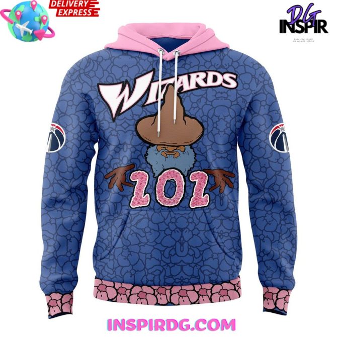 Washington Wizards Chris Pyrate Cherry Blossom 2025 All Over Print Hoodie - Image 2