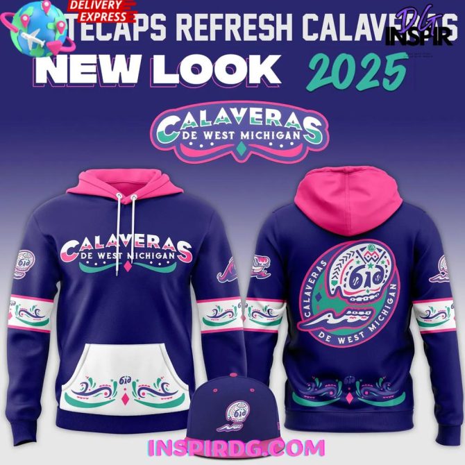 West Michigan Whitecaps 2025 Calaveras De West Michigan All Over Print Hoodie