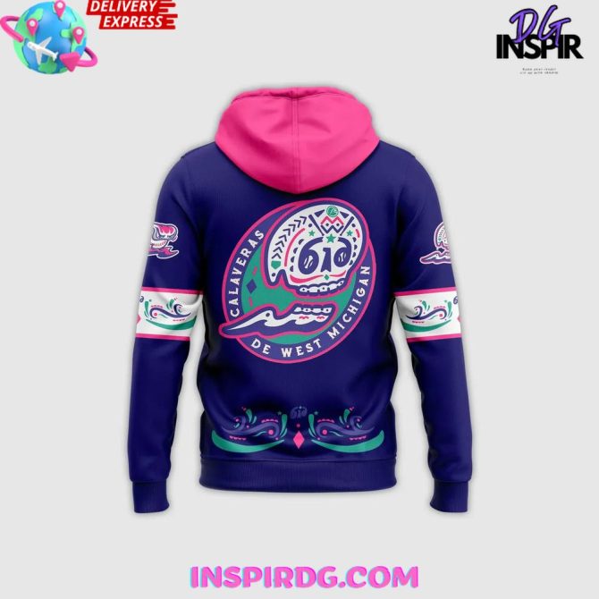 West Michigan Whitecaps 2025 Calaveras De West Michigan All Over Print Hoodie - Image 3