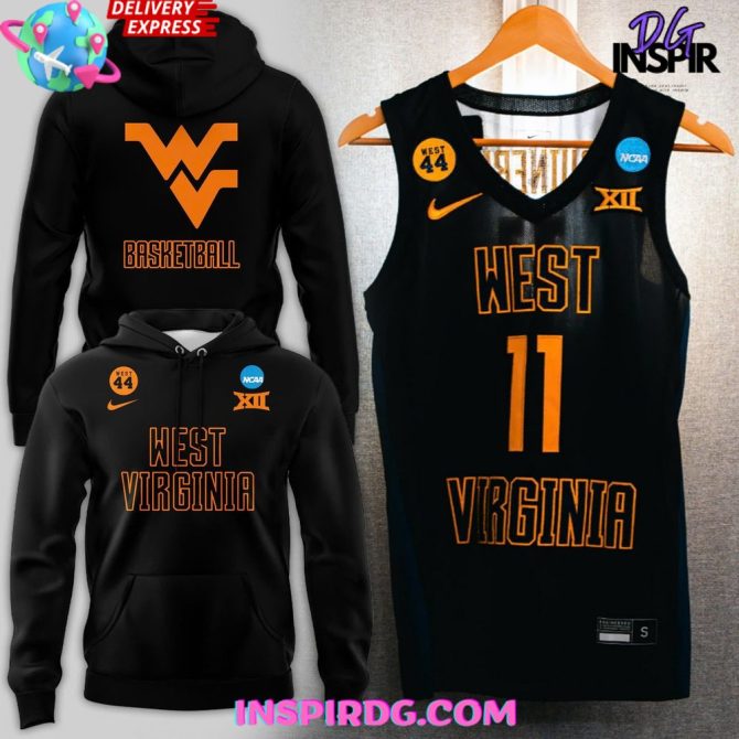 West Virginia Mountaineers Basketball Dark Mode 2025 All Over Print Hoodie