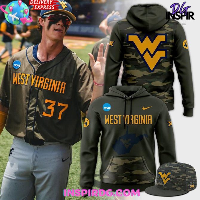 West Virginia Mountaineers Military Appreciation 2025 Camo All Over Print Hoodie