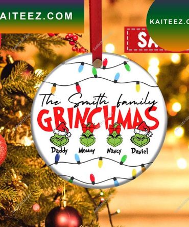 White Grinch Family Christmas Home Decor Grinch Christmas Ornament