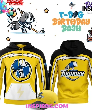Wichita Thunder T-Dog'S Birthday Bash Special All Over Print Hoodie